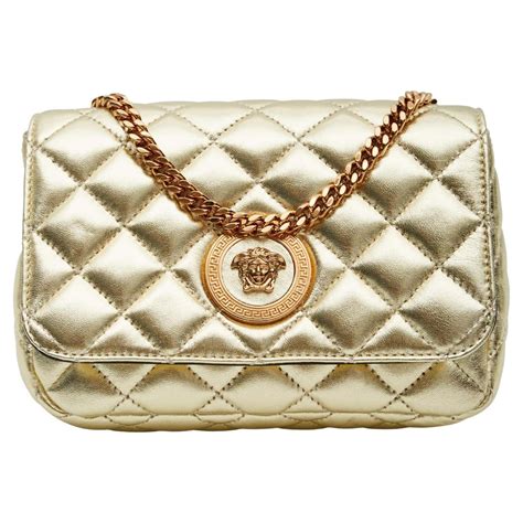 versace gold medusa quilted black patent|Versace Medusa Bags .